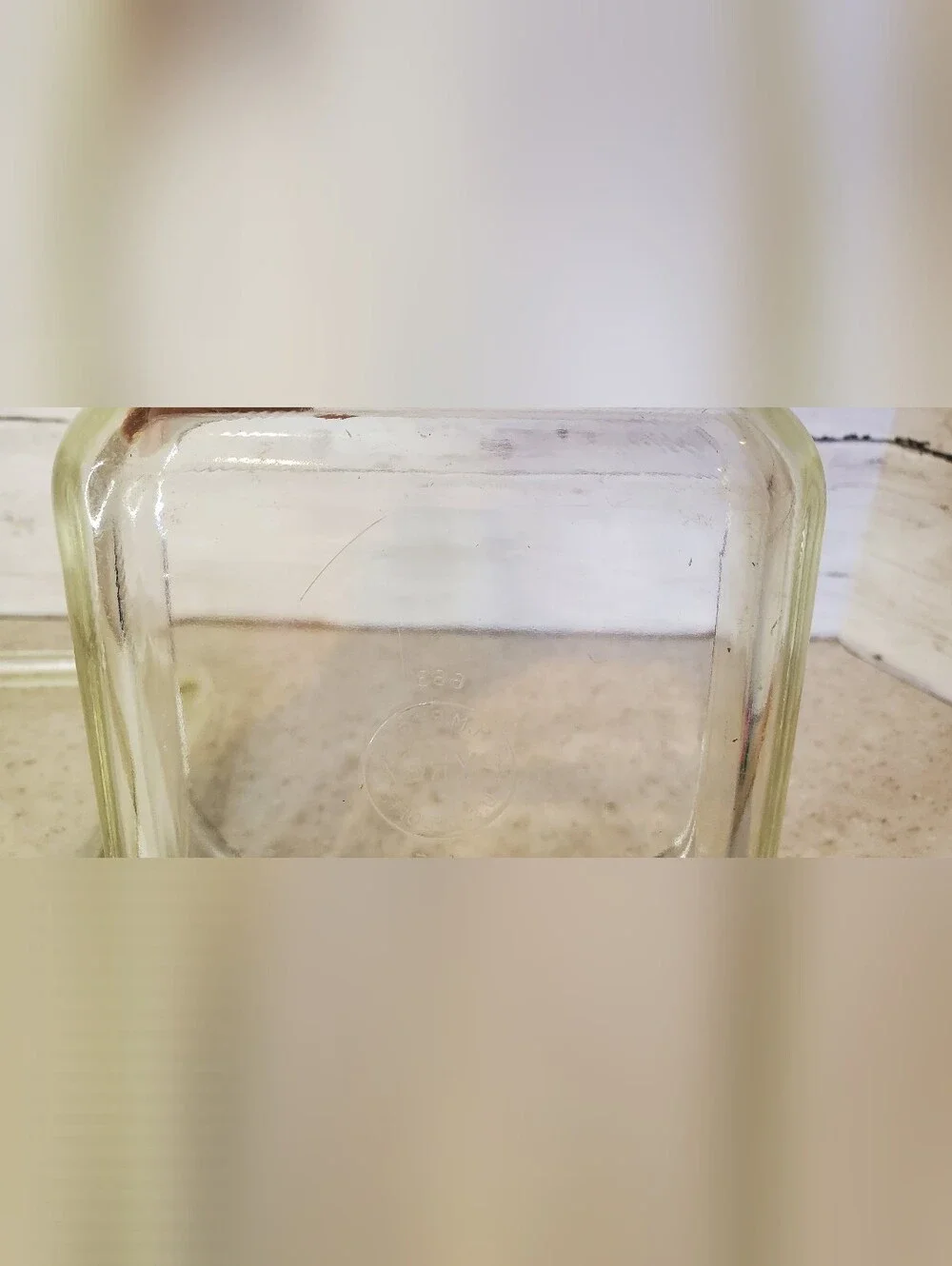 Vintage Pyrex 663 Clear Glass Refrigerator Storage Container w Lid USA